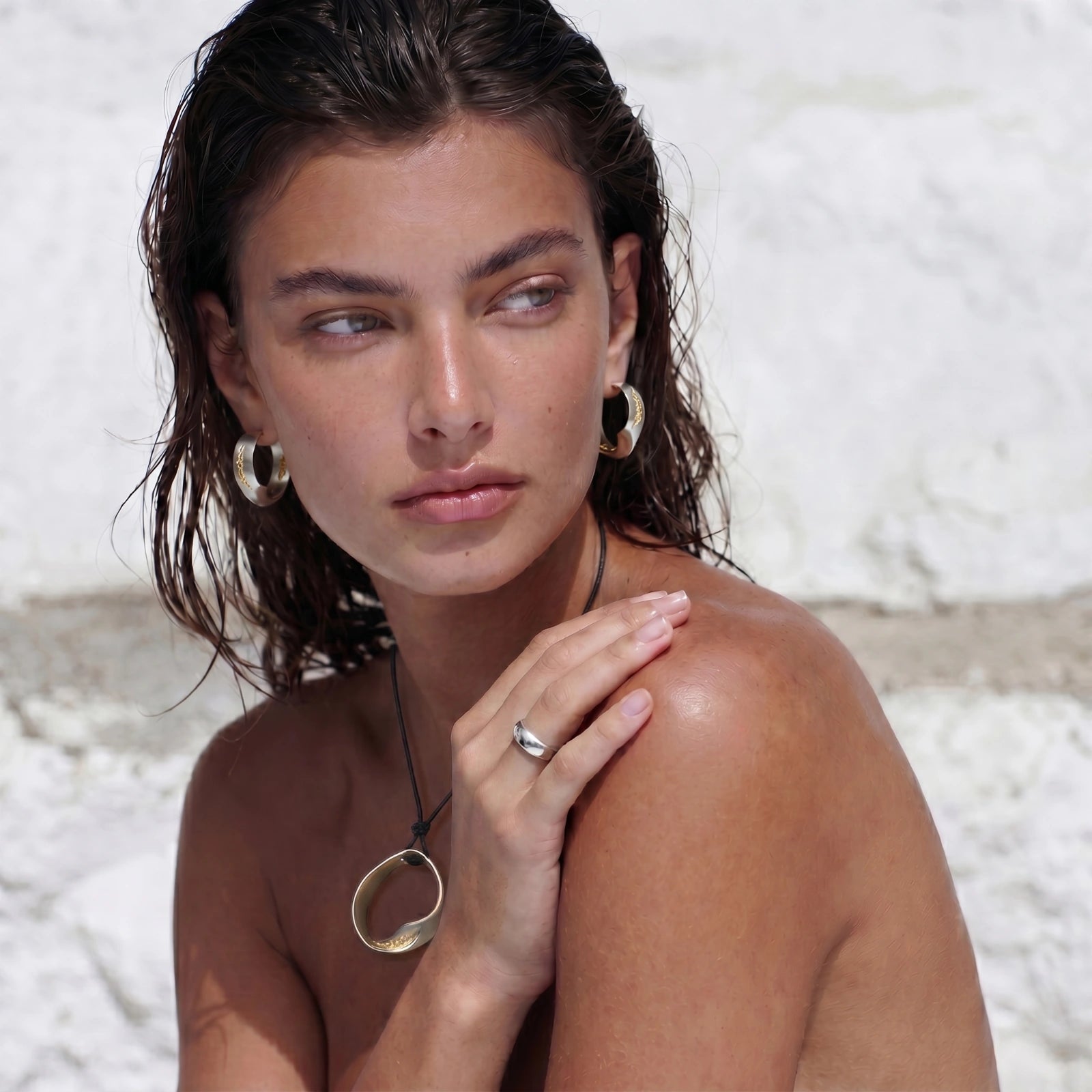 Liquid Gold Hoop Earrings